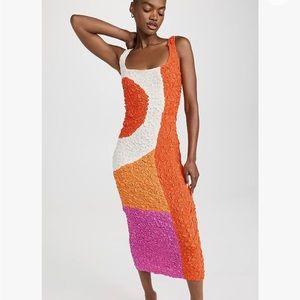 Mara Hoffman Sloan Dress in Pomelo colorblock